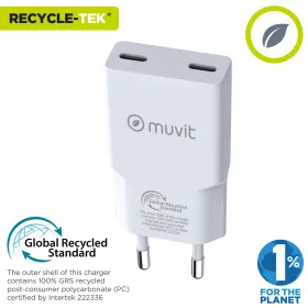Automobilinis įkroviklis Muvit for Change HC-263C Balta 30 W