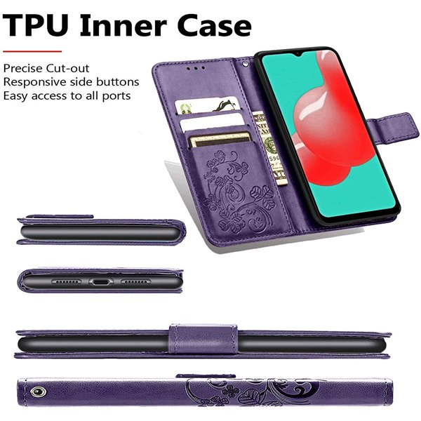 Case Flower Book Samsung A566 A56 5G violet