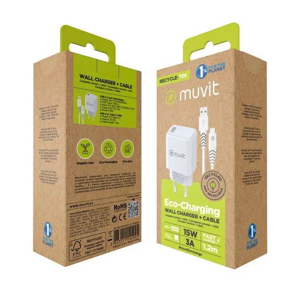 Sieninis įkroviklis Muvit Balta 12 W