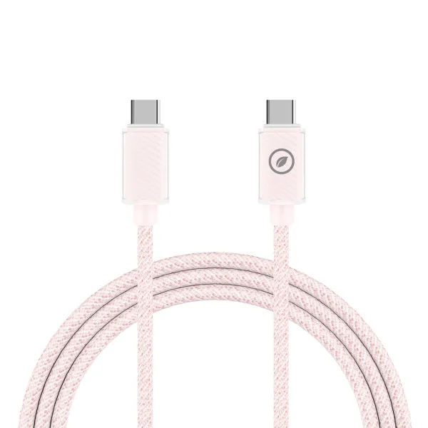 Wall Charger + USB-C Cable Muvit for Change  Glass GaN Pink