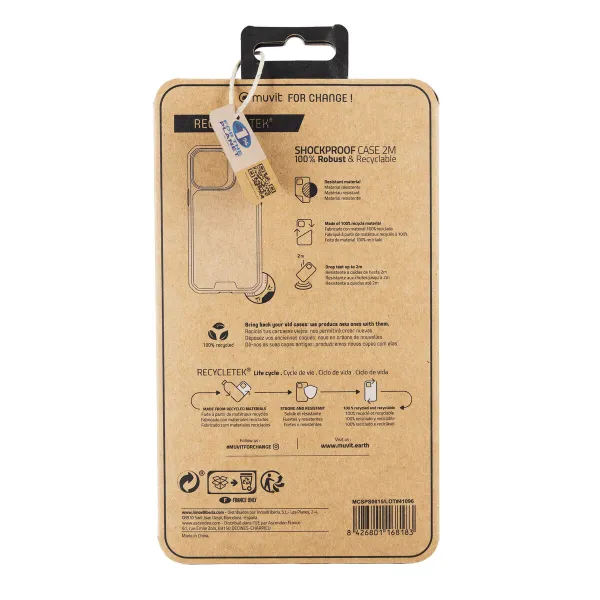 Pārvietojams Pārsegs Muvit for Change iPhone 14 Pro Caurspīdīgs iPhone 14 Pro