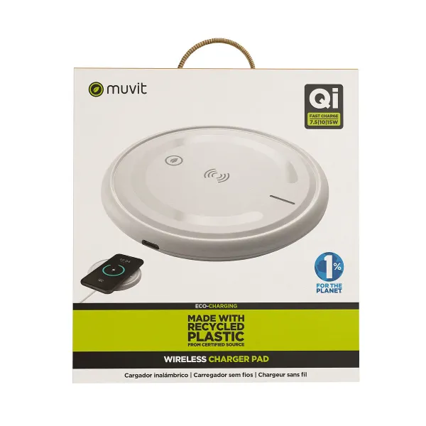 Cordless Charger Muvit for Change W114-R WHITE White