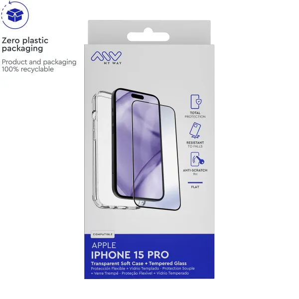 Mobilā Telefona Vāciņš un Aizsargierīce Myway iPhone 15 Pro
