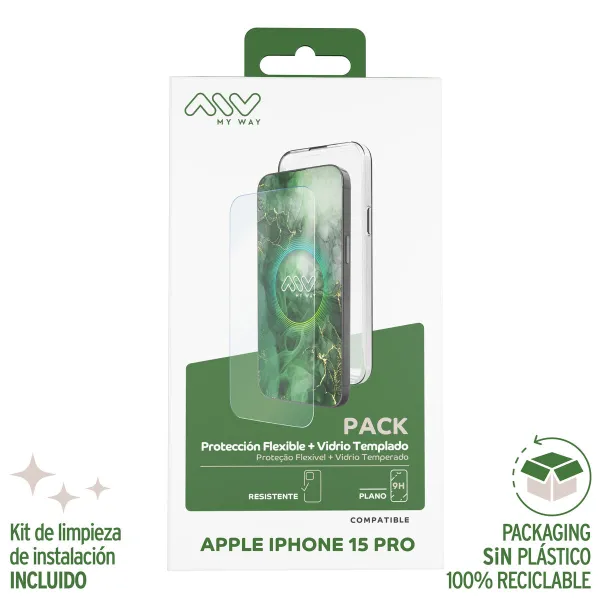 Mobilā Telefona Vāciņš un Aizsargierīce Myway iPhone 15 Pro