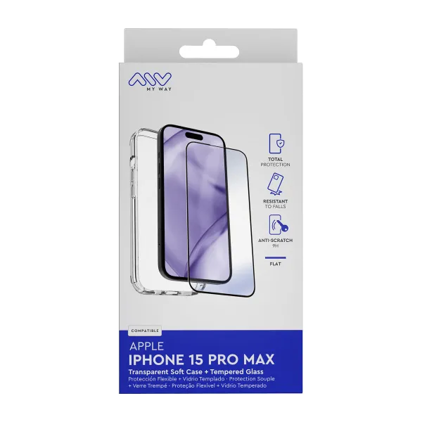 Mobilā Telefona Vāciņš un Aizsargierīce Myway iPhone 15 Pro Max