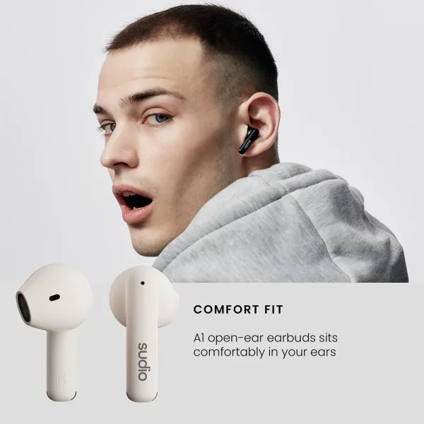 In-ear Bluetooth Headphones Sudio A1 True Wireless White