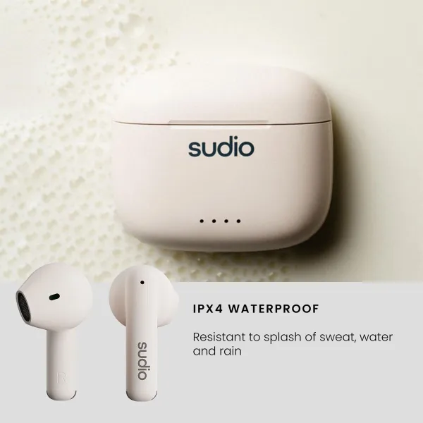 In-ear Bluetooth Headphones Sudio A1 True Wireless White