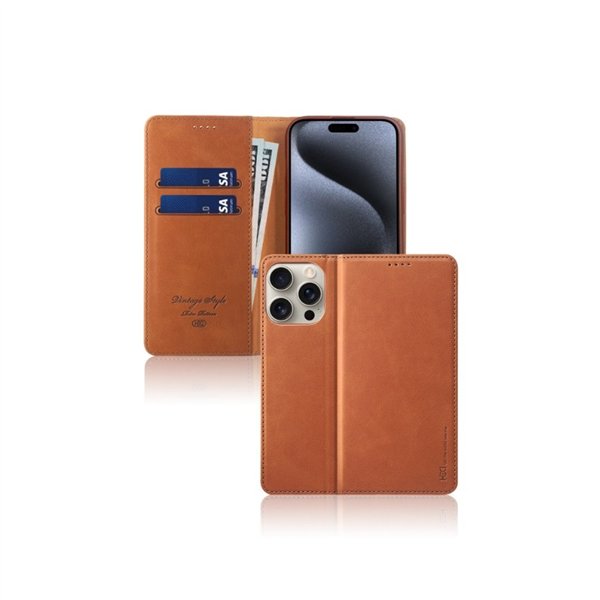 HDD Magnetic Wallet Case Samsung A175 A17 4G/A176 A17 5G brown