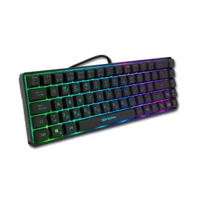 Klaviatūra CoolBox mini TM065 Juoda Ispaniška Qwerty