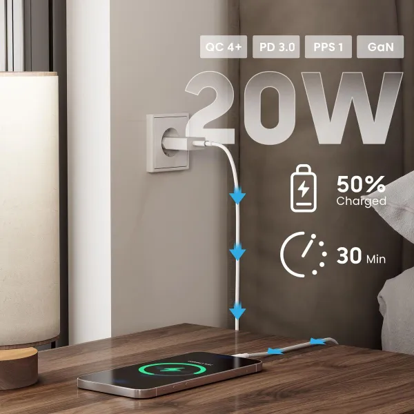 Wall Charger Ewent EW1310 White 20 W