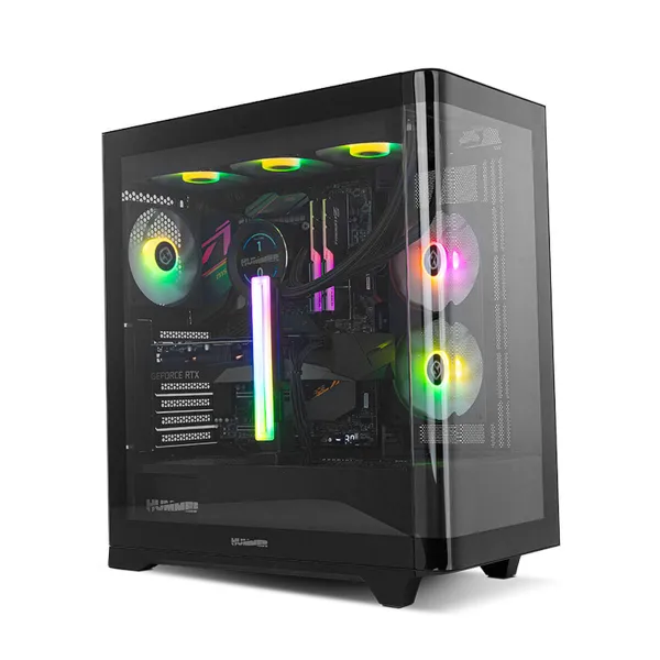ATX Semi-tower Box Nox-Xtreme NXHUMMERETHERBK Black