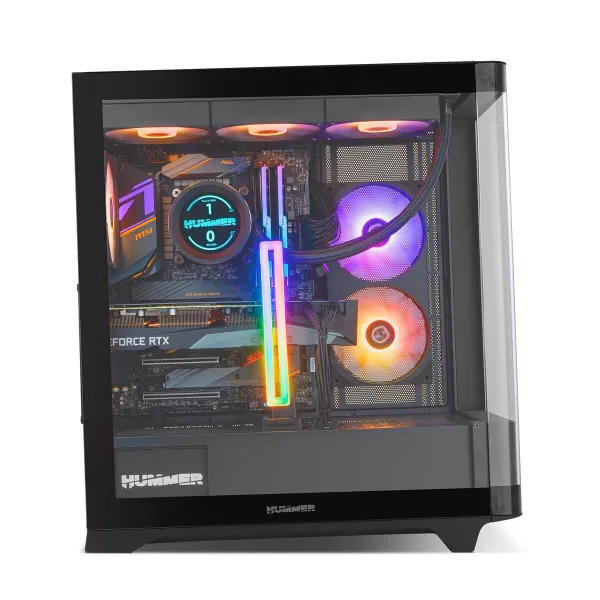ATX Semi-tower Box Nox-Xtreme NXHUMMERETHERBK Black