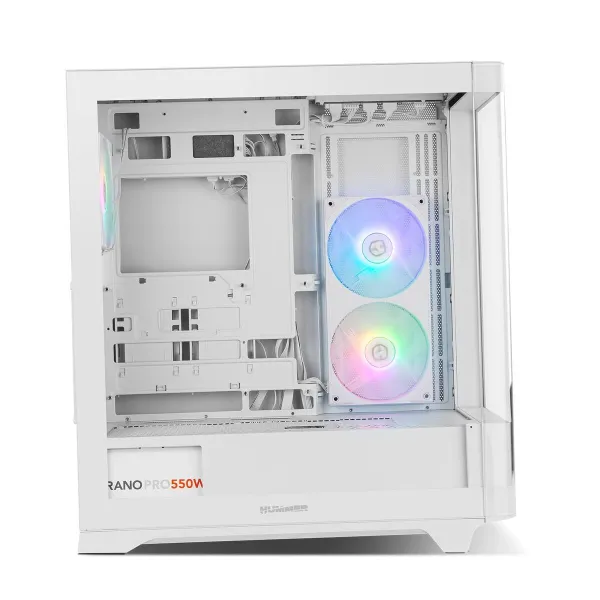 ATX Semi-tower Box Nox-Xtreme NXHUMMERETHERWH White Black