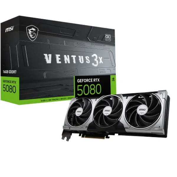 Grafikas Karte MSI RTX 5080 16G VENTUS 3X OC 16 GB GEFORCE RTX 5080 GDDR6X GDDR7