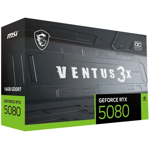 Grafikas Karte MSI RTX 5080 16G VENTUS 3X OC 16 GB GEFORCE RTX 5080 GDDR6X GDDR7