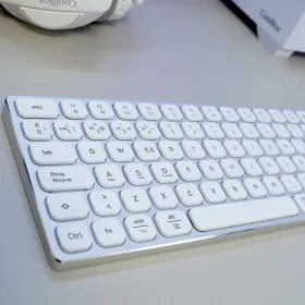 Klaviatūra ir pelė CoolBox COO-TEW02-BKW Balta