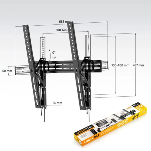 Фиксированная подставка для ТВ Axil 0571E 32"-65" 35 Kg Чёрный
