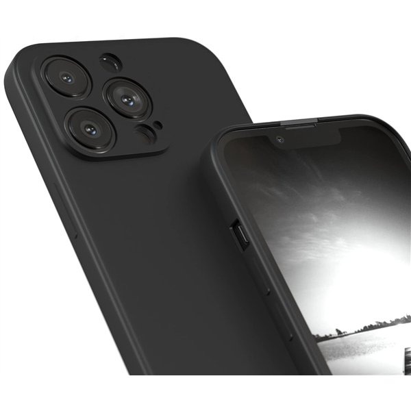 Dėklas Liquid Silicone 1.5mm Apple iPhone 13 juodas