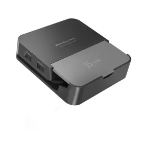 USB Centrmezgls j5create JCD624-N Melns Pelēks