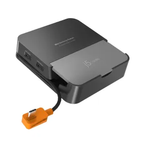 USB Centrmezgls j5create JCD624-N Melns Pelēks