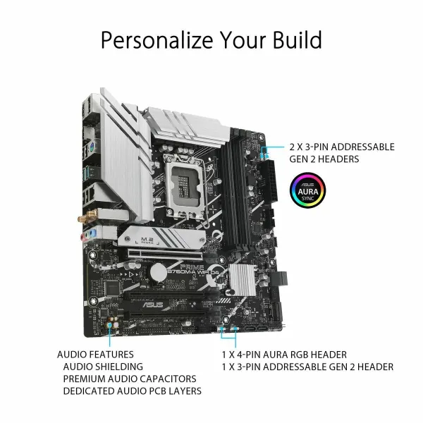 Pagrindinė plokštė Asus PRIME B760M-A WIFI D4 LGA 1700