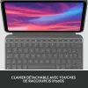 Bluetooth klaviatūra su atrama planšetei Logitech Combo Touch Pilka Prancūzų AZERTY