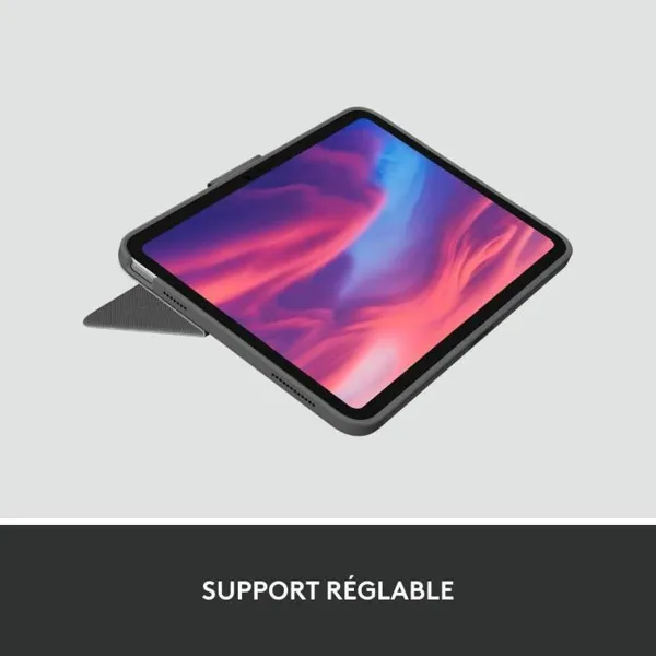 Bluetooth klaviatūra su atrama planšetei Logitech Combo Touch Pilka Prancūzų AZERTY
