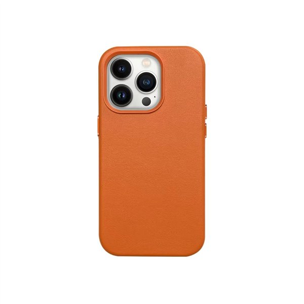 Mag Leather Case Apple iPhone 15 orange