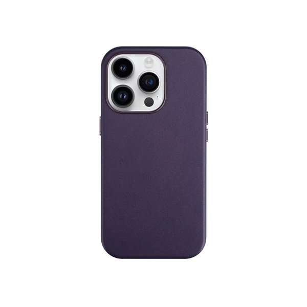 Mag Leather Case Apple iPhone 16 dark purple