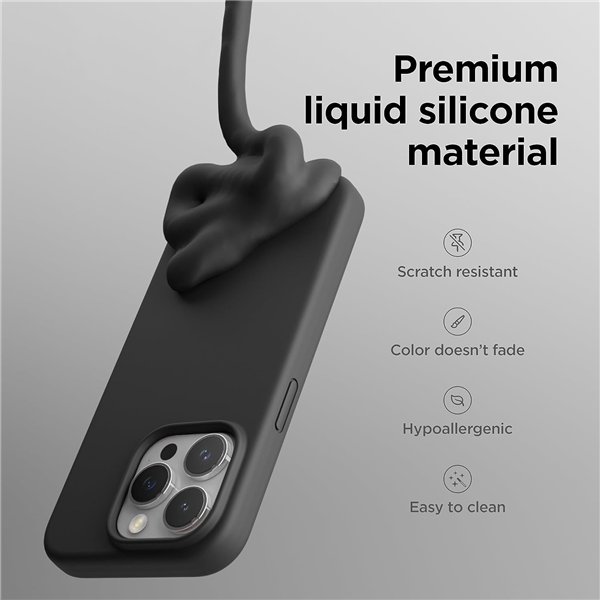 Mag Silicone Case Apple iPhone 14 Pro black
