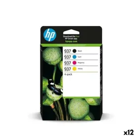 Originaalne Tindikassett HP Kollane Sinine Must Fuksiinpunane (12 Ühikut)