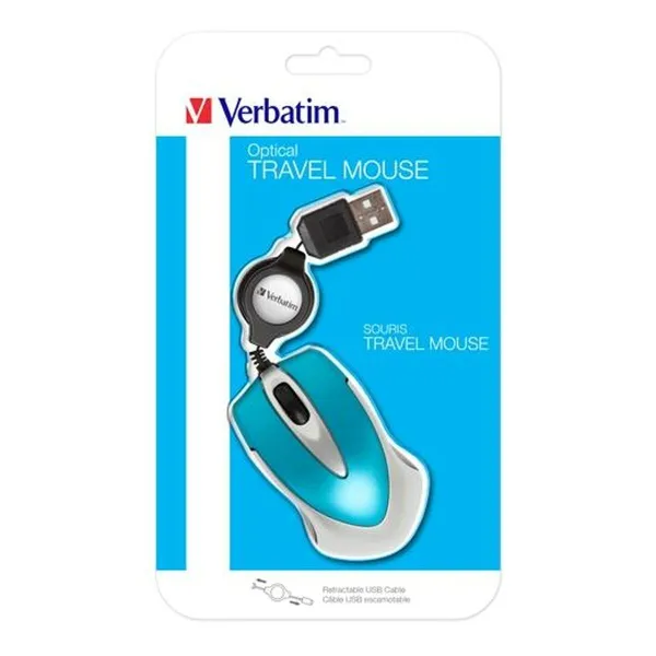 Mouse Verbatim GO MINI Blue Black 1000 dpi (4 Units)