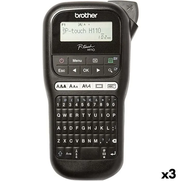 Elektroninen tarrakone Brother PT-H110 Musta (3 osaa)