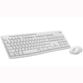 Klaviatūra ir pelė Logitech Balta Ispaniška Qwerty (6 vnt.)