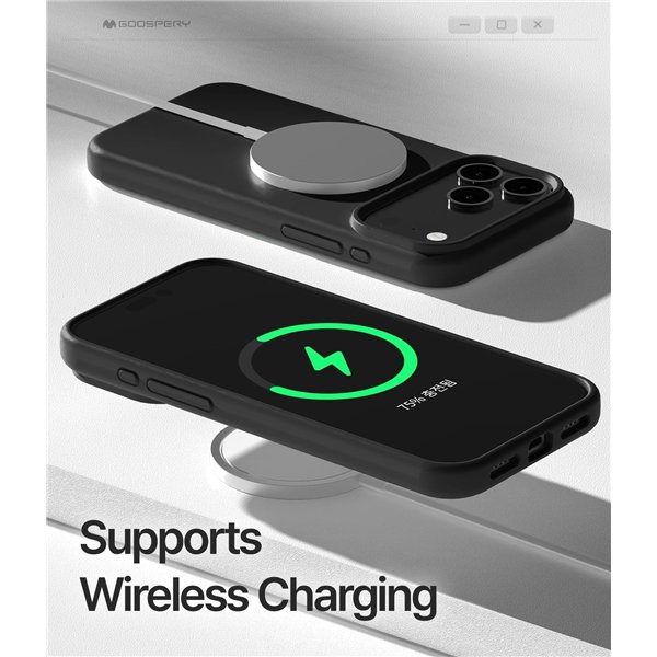 Case Mercury Pure Magsafe Silicon Case Apple iPhone 17 Pro black