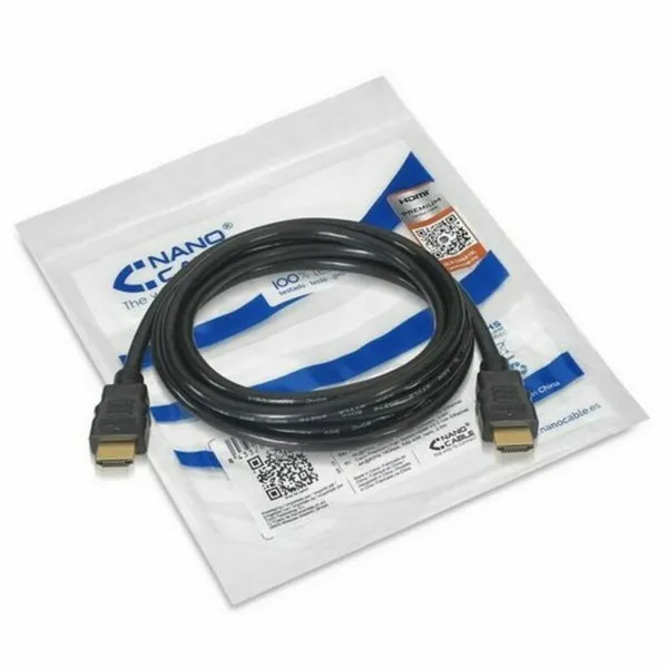 HDMI Kabelis NANOCABLE 10.15.3600 V2.0 4K 0,5 m Melns 50 cm
