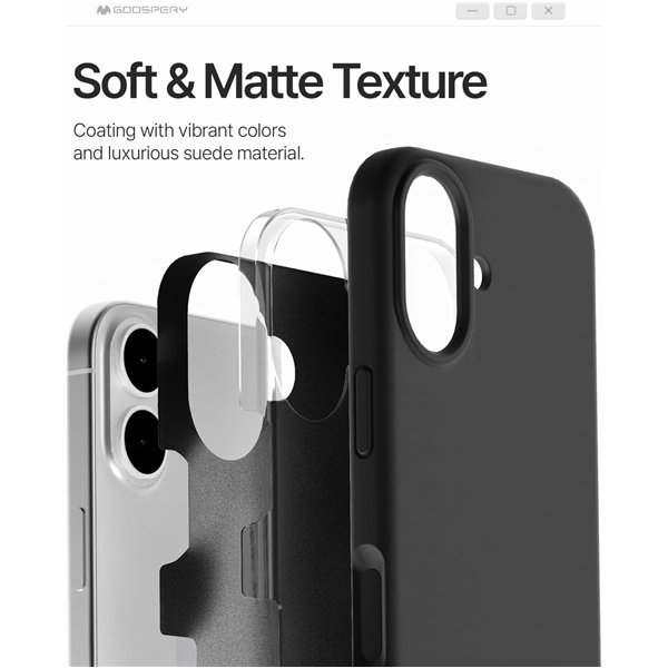 Dėklas Mercury Pure Magsafe Silicon Case Apple iPhone 17 raudonas