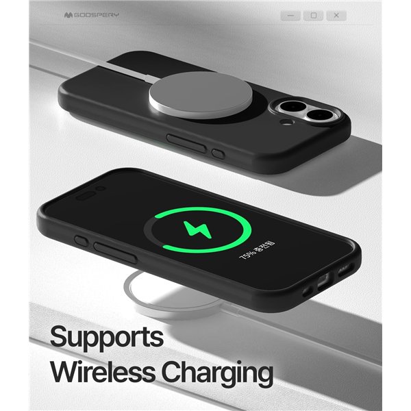 Dėklas Mercury Pure Magsafe Silicon Case Apple iPhone 17 raudonas