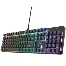 Žaidimų klaviatūra Trust 25682 Juoda Ispaniška Qwerty