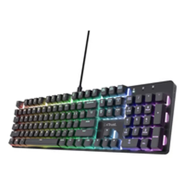Žaidimų klaviatūra Trust 25682 Juoda Ispaniška Qwerty
