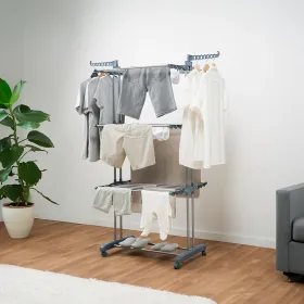 Salokāms Vertikāls Apģērbu Žāvētājs ar Riteņiem InnovaGoods 24 Stienīši (Atjaunots B)