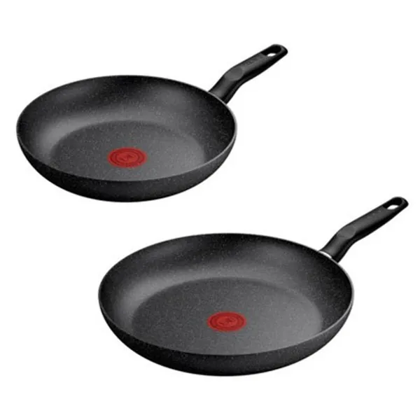 Сковорода Tefal DARK ESSENTIAL Чёрный Алюминий Ø 24 cm Ø 28 cm 2 Предметы (2 штук)
