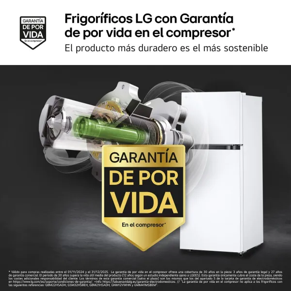 Combined Refrigerator LG GTBV22SWNJ White