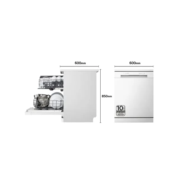 Посудомоечная машина LG DF142FW 5P QUADWASH 60 cm Белый