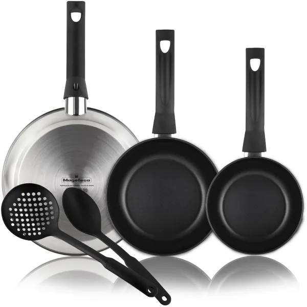 Pan Magefesa Silver Stainless steel Ø 24 cm Ø 20 cm Ø 28 cm 3 Pieces (3 Units)