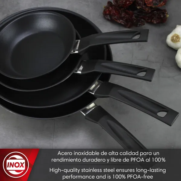Pan Magefesa Silver Stainless steel Ø 24 cm Ø 20 cm Ø 28 cm 3 Pieces (3 Units)