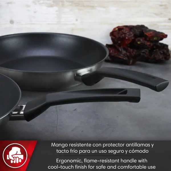 Pan Magefesa Silver Stainless steel Ø 24 cm Ø 20 cm Ø 28 cm 3 Pieces (3 Units)