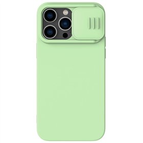 Case Nillkin CamShield Silky Silicone Apple iPhone 15 light green