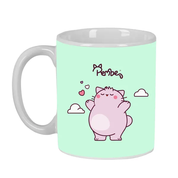 Кружка Mug Pembe The pink cat Разноцветный 350 ml