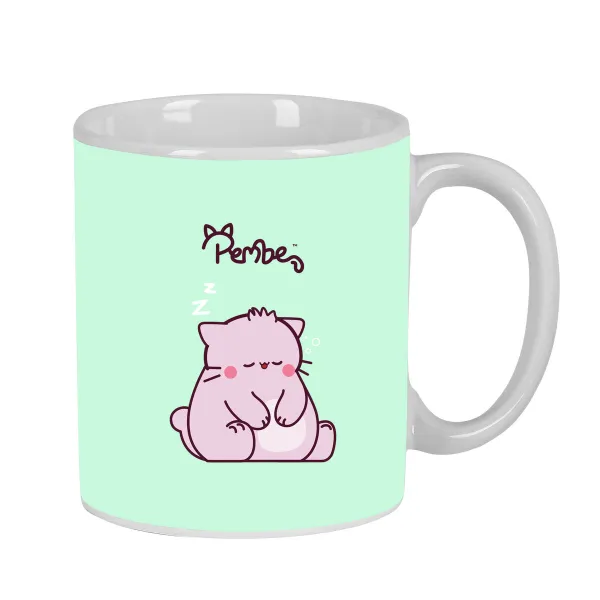 Кружка Mug Pembe The pink cat Разноцветный 350 ml